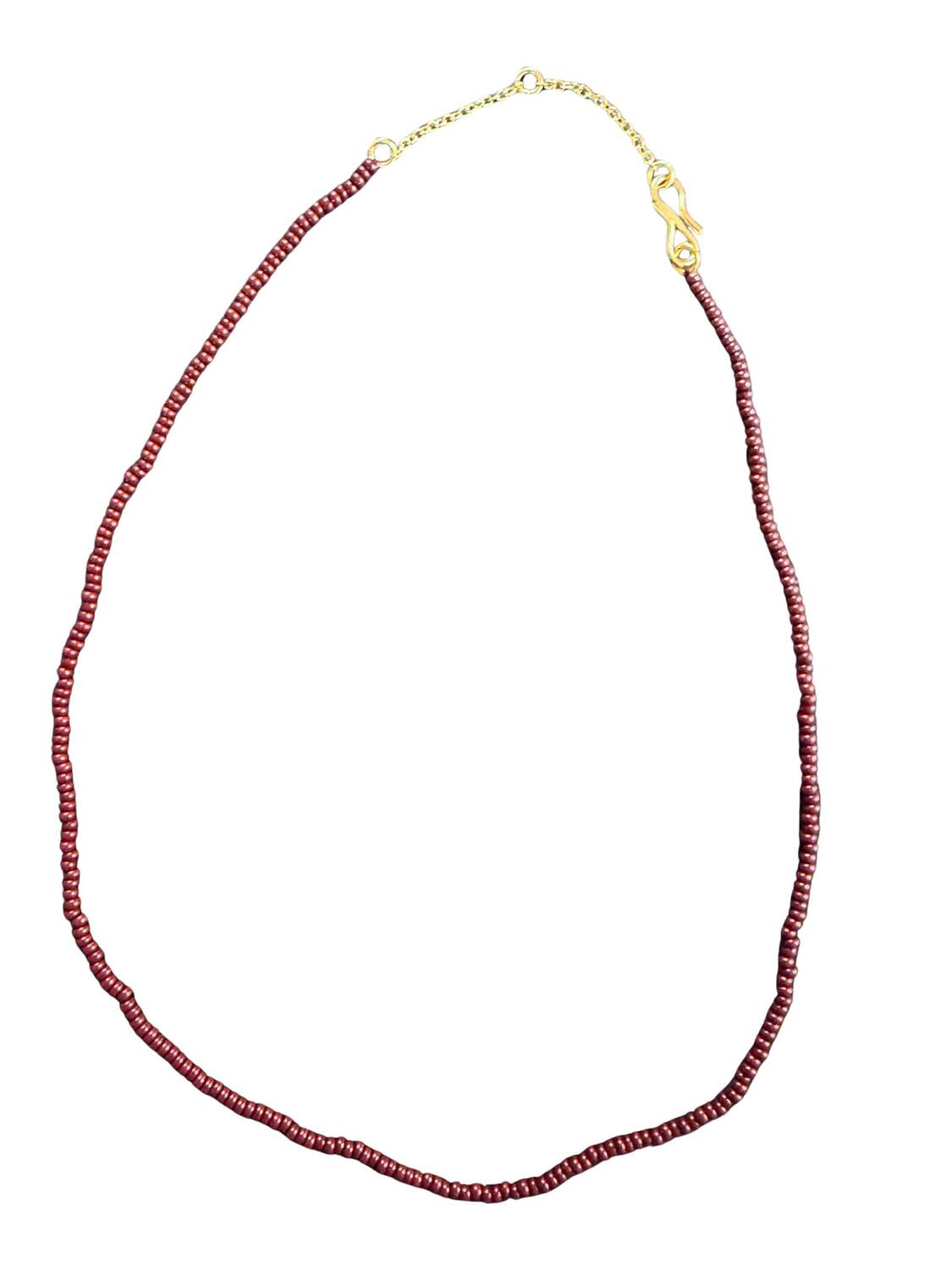 Kala perlehalskæde - Maroon